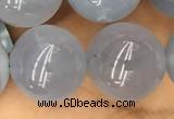 CBC736 15.5 inches 16mm round blue chalcedony beads wholesale