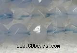 CBC740 15.5 inches 6mm faceted nuggets blue chalcedony beads