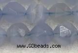 CBC741 15.5 inches 8mm faceted nuggets blue chalcedony beads