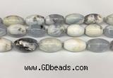 CBC782 15.5 inches 18*30mm rice blue chalcedony beads