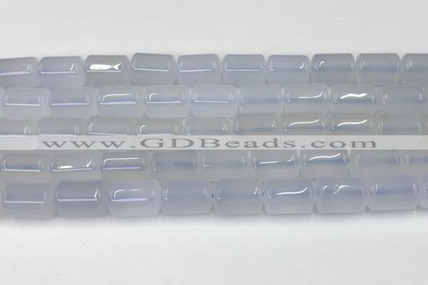 CBC831 15.5 inches 10*14mm tube blue chalcedony gemstone beads