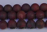 CBD362 15.5 inches 8mm round matte poppy jasper beads wholesale