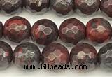 CBD390 15 inches 6mm faceted round brecciated jasper beads