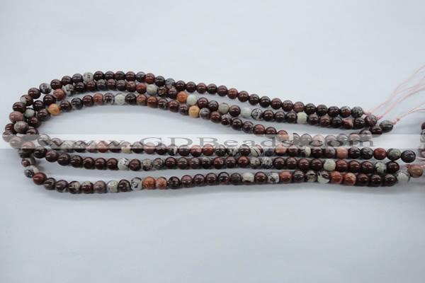 CBD60 15.5 inches 6mm round brecciated jasper gemstone beads