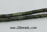 CBG07 15.5 inches 4*6mm cylinder bronze green gemstone beads