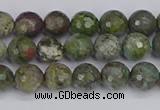 CBG101 15.5 inches 6mm faceted round bronze green gemstone beads