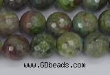 CBG103 15.5 inches 10mm faceted round bronze green gemstone beads