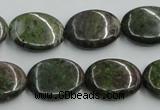 CBG15 15.5 inches 15*20mm oval bronze green gemstone beads wholesale