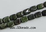 CBG19 15.5 inches 6*8mm rectangle bronze green gemstone beads