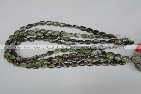 CBG27 15.5 inches 8*12mm oval bronze green gemstone beads