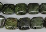 CBG41 15.5 inches 16*16mm square bronze green gemstone beads