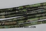 CBG75 15.5 inches 4*14mm tube bronze green gemstone beads