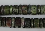 CBG80 15.5 inches 5*14mm & 7*14mm rondelle bronze green gemstone beads