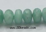 CBJ04 15.5 inches 10*16mm faceted rondelle jade beads wholesale