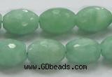 CBJ17 15.5 inches 13*18mm faceted rice jade beads wholesale