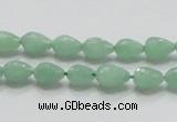 CBJ19 15.5 inches 6*10mm faceted teardrop jade beads wholesale