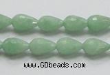 CBJ20 15.5 inches 8*12mm faceted teardrop jade beads wholesale