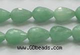 CBJ21 15.5 inches 10*14mm faceted teardrop jade beads wholesale