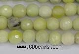 CBJ211 15.5 inches 6mm faceted round Australia butter jade beads