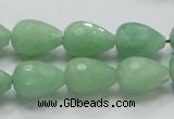 CBJ22 15.5 inches 12*16mm faceted teardrop jade beads wholesale