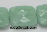 CBJ35 15.5 inches 30*30mm faceted square jade beads wholesale