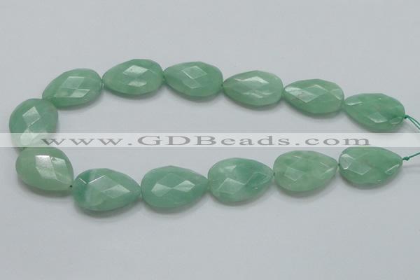 CBJ42 15.5 inches 22*30mm faceted teardrop jade beads