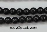 CBJ552 15.5 inches 6mm round Russian black jade beads wholesale