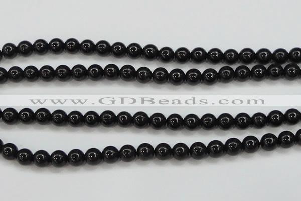 CBJ553 15.5 inches 8mm round Russian black jade beads wholesale