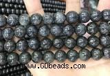 CBJ561 15.5 inches 12mm round black jade beads wholesale