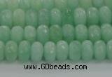 CBJ65 15.5 inches 5*8mm faceted rondelle jade gemstone beads