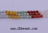 CBJ663 15.5 inches 10mm round mixed jade beads wholesale