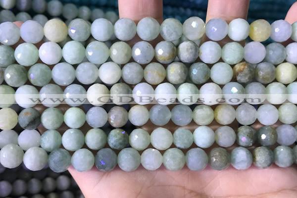 CBJ666 15.5 inches 6mm faceted round jade beads wholesale