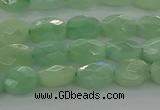 CBJ67 15.5 inches 6*8mm faceted oval jade gemstone beads