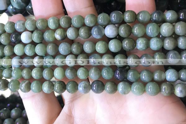 CBJ701 15.5 inches 6mm round green jade beads wholesale