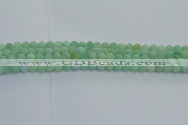 CBJ81 15.5 inches 6mm round matte jade gemstone beads wholesale