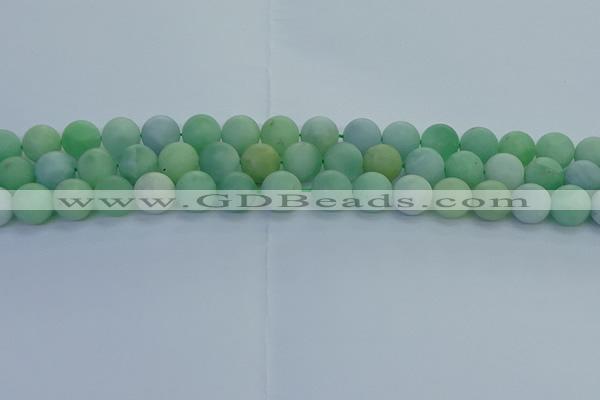 CBJ83 15.5 inches 10mm round matte jade gemstone beads wholesale