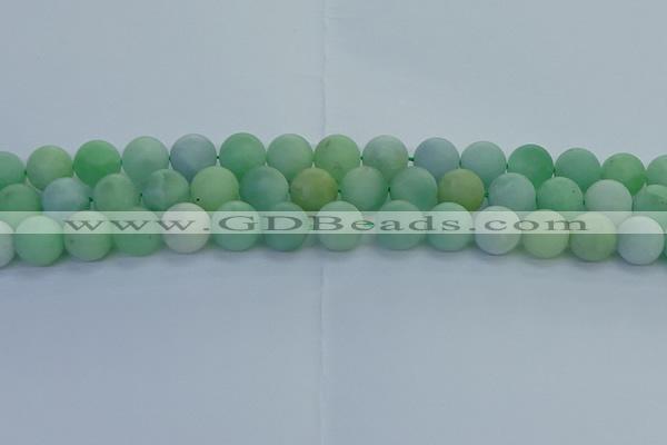 CBJ84 15.5 inches 12mm round matte jade gemstone beads wholesale