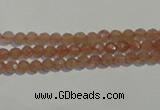 CBQ07 15.5 inches 4mm faceted round strawberry quartz beads