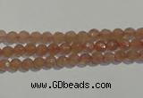 CBQ08 15.5 inches 6mm faceted round strawberry quartz beads