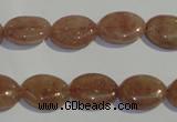 CBQ20 15.5 inches 10*14mm oval strawberry quartz beads wholesale