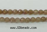 CBQ211 15.5 inches 6mm faceted round strawberry quartz beads