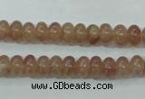 CBQ220 15.5 inches 5*8mm rondelle strawberry quartz beads