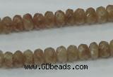 CBQ223 15.5 inches 5*8mm faceted rondelle strawberry quartz beads