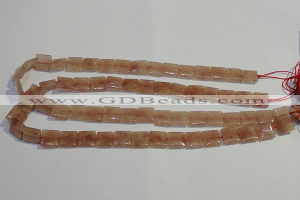 CBQ29 15.5 inches 12*12mm square strawberry quartz beads wholesale