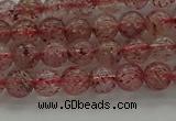 CBQ301 15.5 inches 6mm round natural strawberry quartz beads