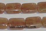 CBQ31 15.5 inches 13*18mm rectangle strawberry quartz beads