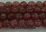 CBQ311 15.5 inches 6mm round natural strawberry quartz beads