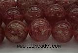 CBQ313 15.5 inches 10mm round natural strawberry quartz beads