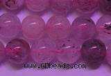 CBQ402 15 inches 8mm round natural strawberry quartz beads