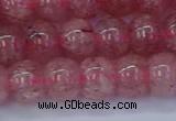 CBQ441 15.5 inches 10*12mm rondelle strawberry quartz beads